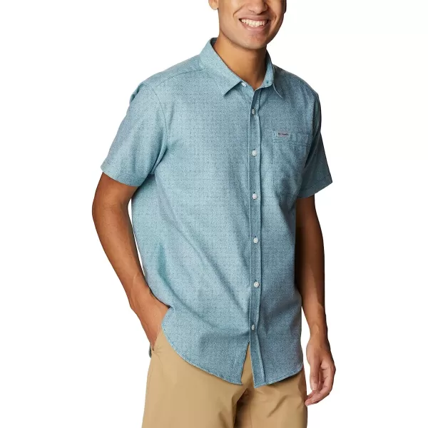 imageColumbia Mens Big amp Tall Rapid Rivers Novelty Short SleeveCollegiate NavyElectric Turquoise