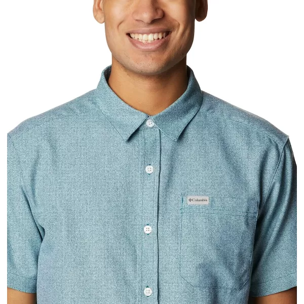 imageColumbia Mens Big amp Tall Rapid Rivers Novelty Short SleeveCollegiate NavyElectric Turquoise