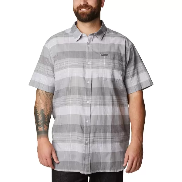 imageColumbia Mens Big amp Tall Rapid Rivers Novelty Short SleeveColumbia Grey Scattered Stripe