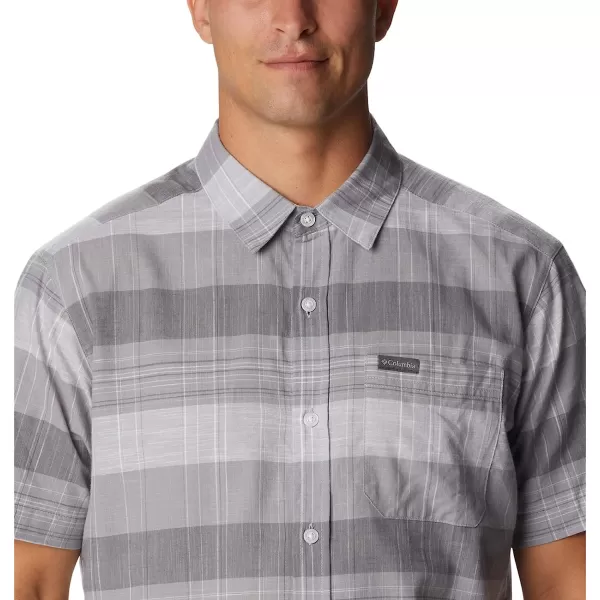 imageColumbia Mens Big amp Tall Rapid Rivers Novelty Short SleeveColumbia Grey Scattered Stripe