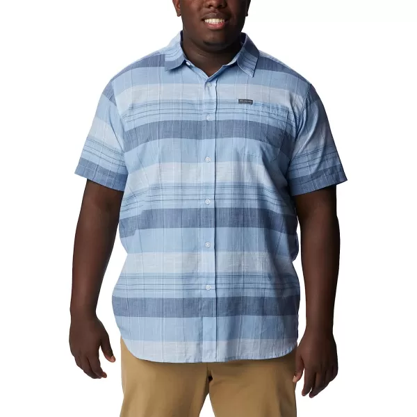 imageColumbia Mens Big amp Tall Rapid Rivers Novelty Short SleeveJet Stream Scattered Stripe
