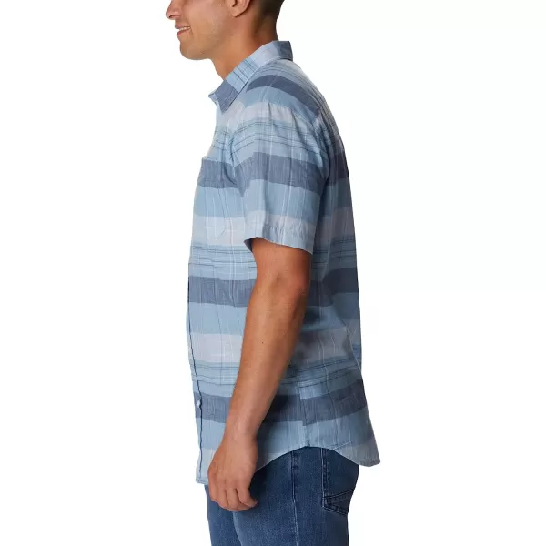 imageColumbia Mens Big amp Tall Rapid Rivers Novelty Short SleeveJet Stream Scattered Stripe