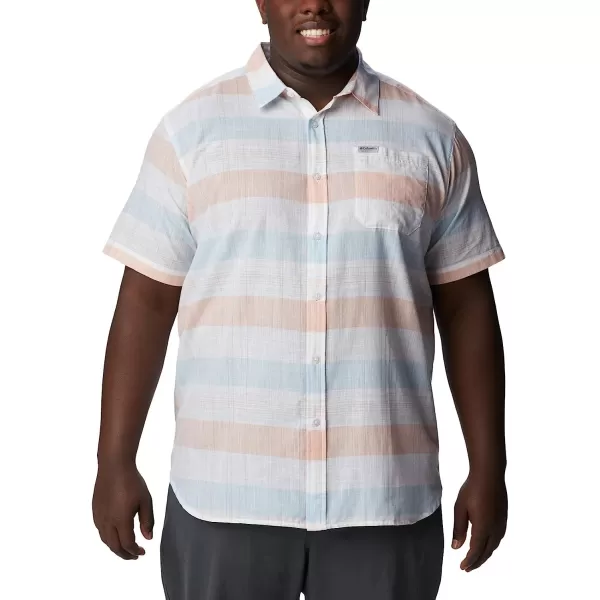 imageColumbia Mens Big amp Tall Rapid Rivers Novelty Short SleeveWhite Scattered Stripe