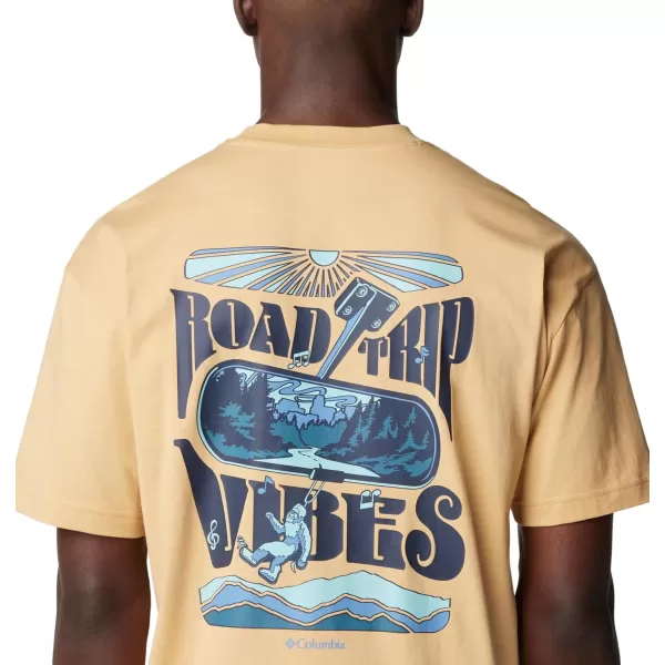 imageColumbia Mens Black Butte Graphic TeeLight CamelRoad Trip Vibes
