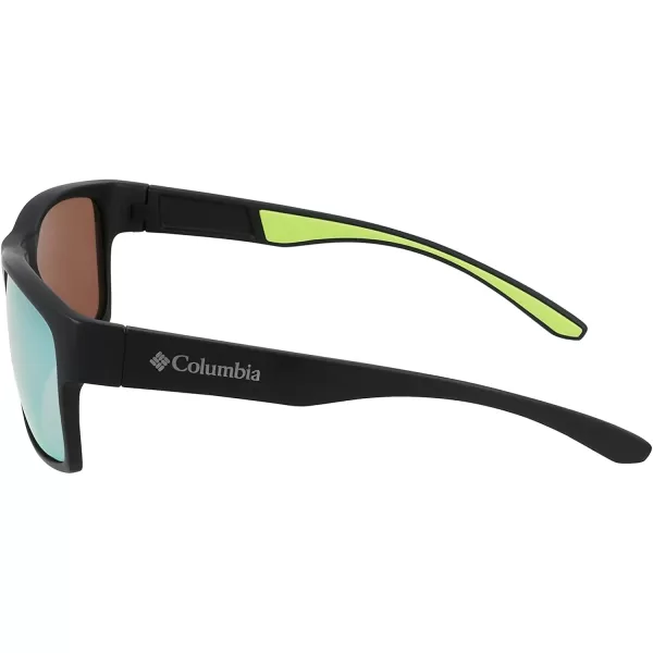 imageColumbia Mens Brisk Trail Rectangular SunglassesMatte BlackYellow