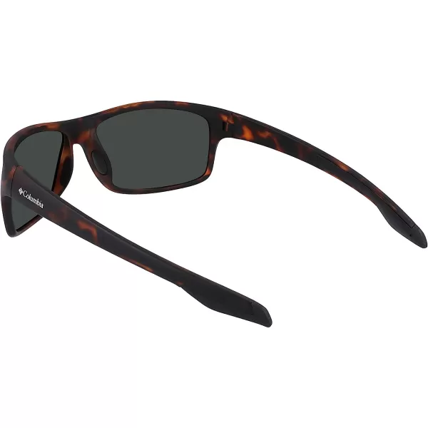 imageColumbia Mens Burr Rectangular SunglassesMatte Tort amp BlackGreen Mirror