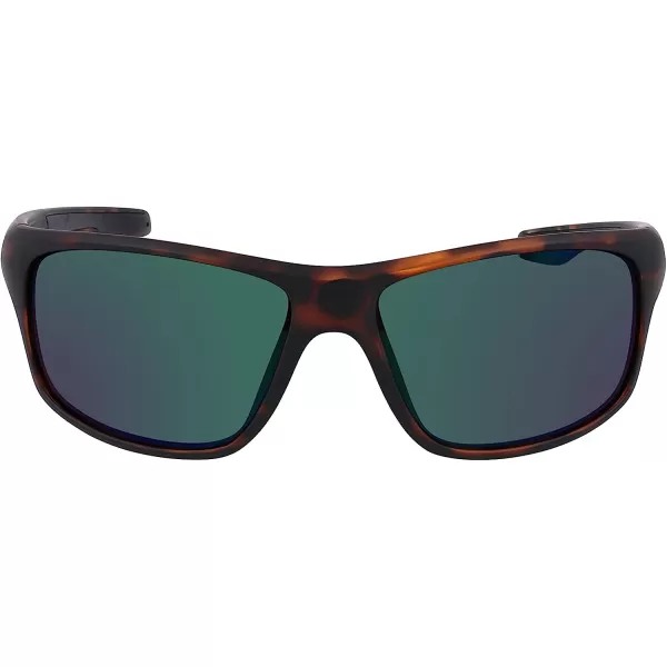 imageColumbia Mens Burr Rectangular SunglassesMatte Tort amp BlackGreen Mirror