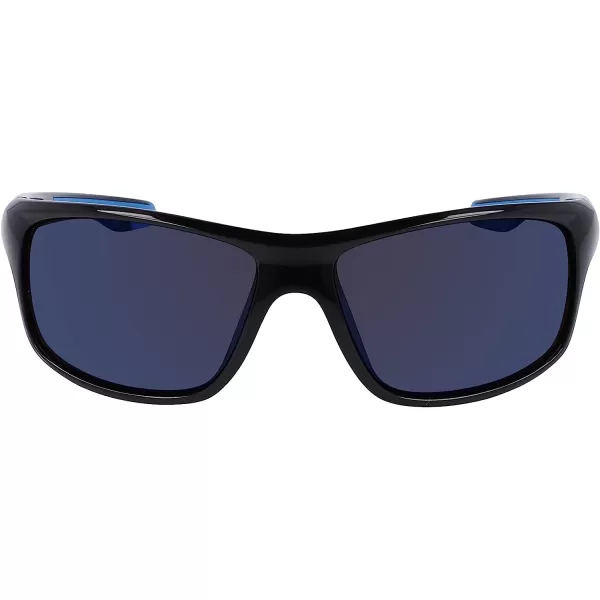imageColumbia Mens Burr Rectangular SunglassesShiny Black amp BlueBlue Mirror