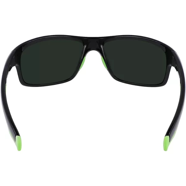 imageColumbia Mens Burr Rectangular SunglassesShiny Black amp GreenGreen Mirror