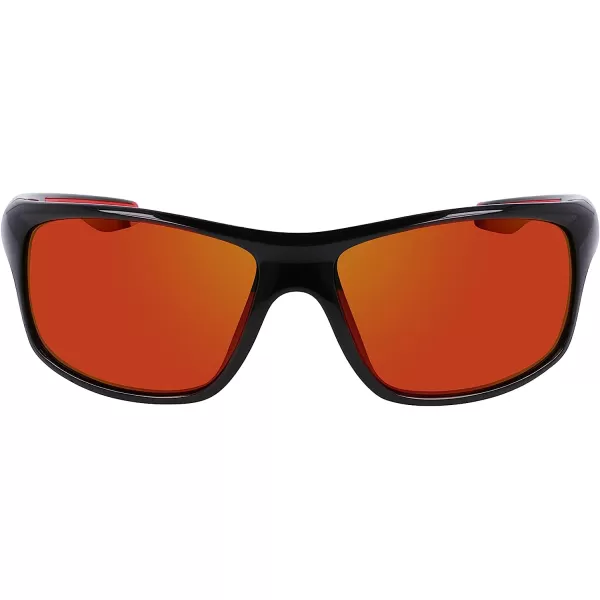 imageColumbia Mens Burr Rectangular SunglassesShiny Black amp RedOrange Revo