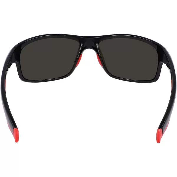 imageColumbia Mens Burr Rectangular SunglassesShiny Black amp RedOrange Revo