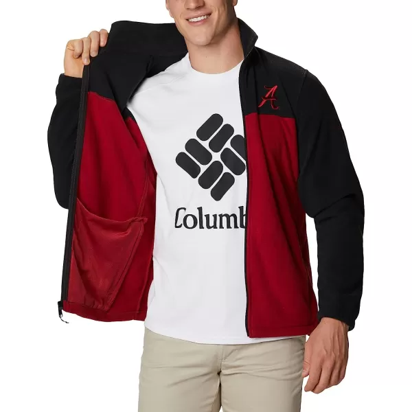 imageColumbia Mens CLG Flanker Iii Fleece JacketAlabama Crimson Tide Ala  Black Red Velvet
