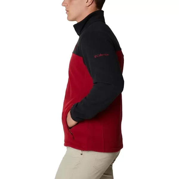 imageColumbia Mens CLG Flanker Iii Fleece JacketAlabama Crimson Tide Ala  Black Red Velvet