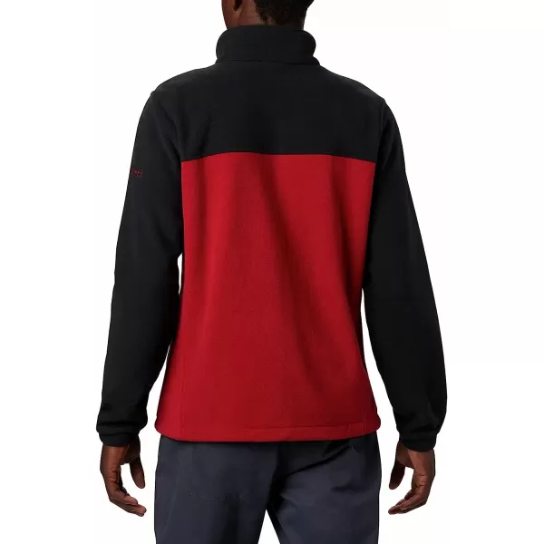 imageColumbia Mens CLG Flanker Iii Fleece JacketArkansas Razorbacks Ark  Black Red Velvet