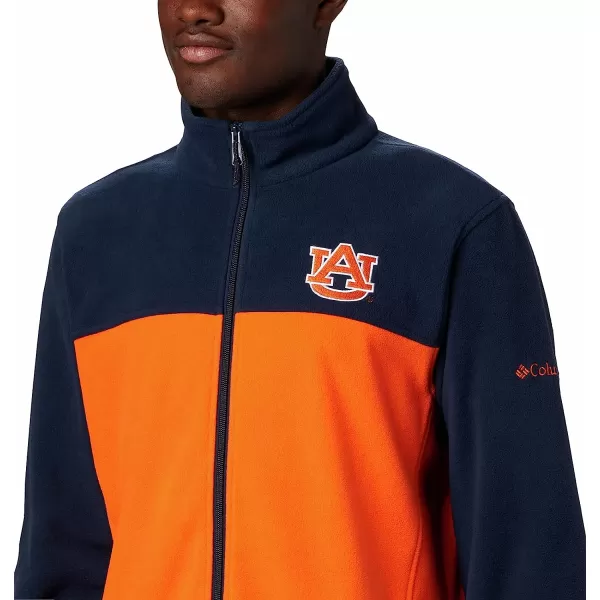 imageColumbia Mens CLG Flanker Iii Fleece JacketAuburn Tigers Aub  Collegiate Navy Spark Orange
