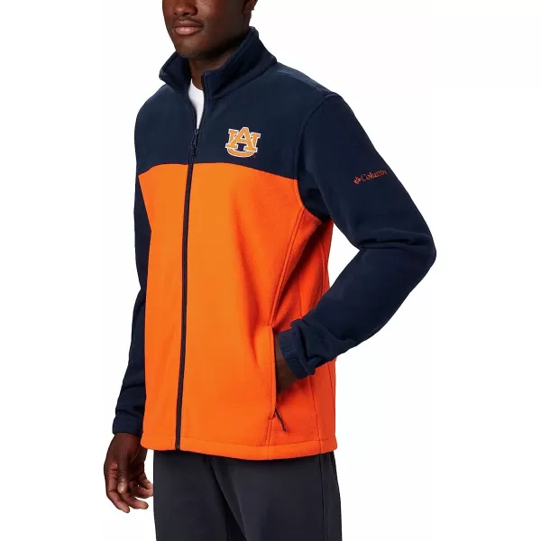 imageColumbia Mens CLG Flanker Iii Fleece JacketAuburn Tigers Aub  Collegiate Navy Spark Orange
