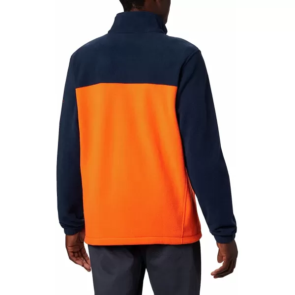 imageColumbia Mens CLG Flanker Iii Fleece JacketAuburn Tigers Aub  Collegiate Navy Spark Orange