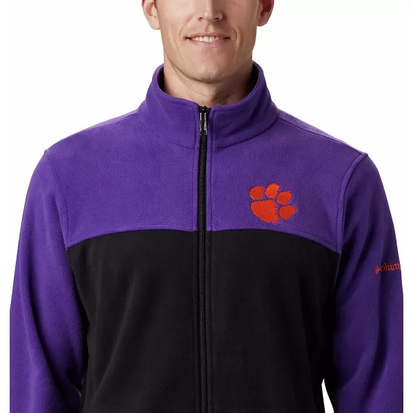 imageColumbia Mens CLG Flanker Iii Fleece JacketClemson Tigers Cle  Vivid Purple Black