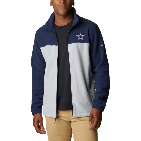 imageColumbia Mens CLG Flanker Iii Fleece JacketDallas Cowboys Dc  Collegiate Navy Columbia Grey
