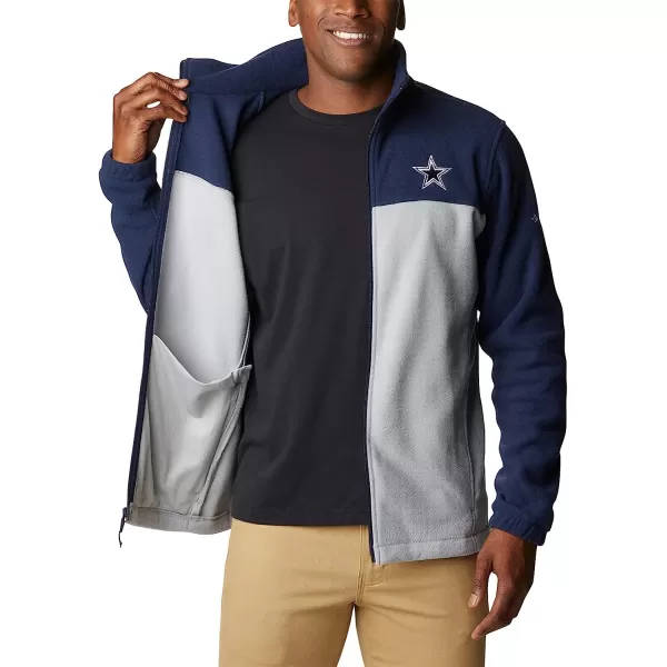imageColumbia Mens CLG Flanker Iii Fleece JacketDallas Cowboys Dc  Collegiate Navy Columbia Grey
