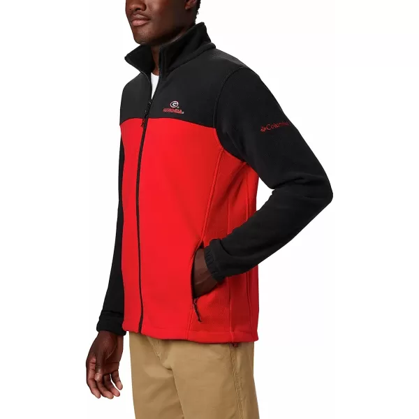 imageColumbia Mens CLG Flanker Iii Fleece JacketGeorgia Bulldogs Uga  Black Bright Red