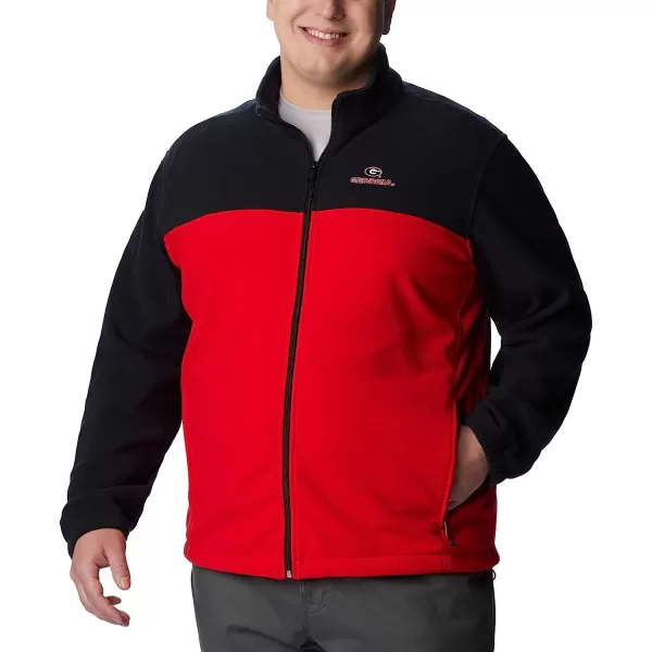 imageColumbia Mens CLG Flanker Iii Fleece JacketGeorgia Bulldogs Uga  Black Bright Red