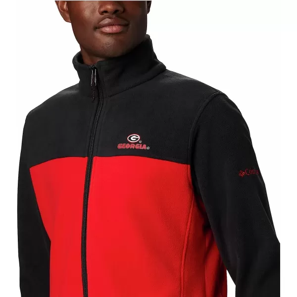 imageColumbia Mens CLG Flanker Iii Fleece JacketGeorgia Bulldogs Uga  Black Bright Red