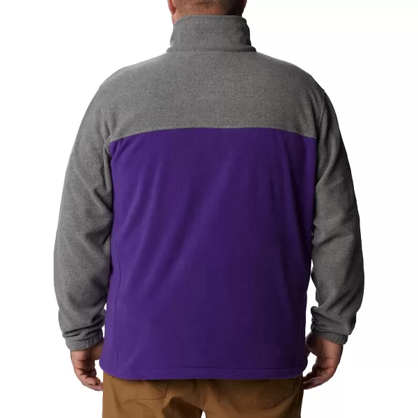 imageColumbia Mens CLG Flanker Iii Fleece JacketLSU Tigers Lsu  Charcoal Heather Vivid Purple