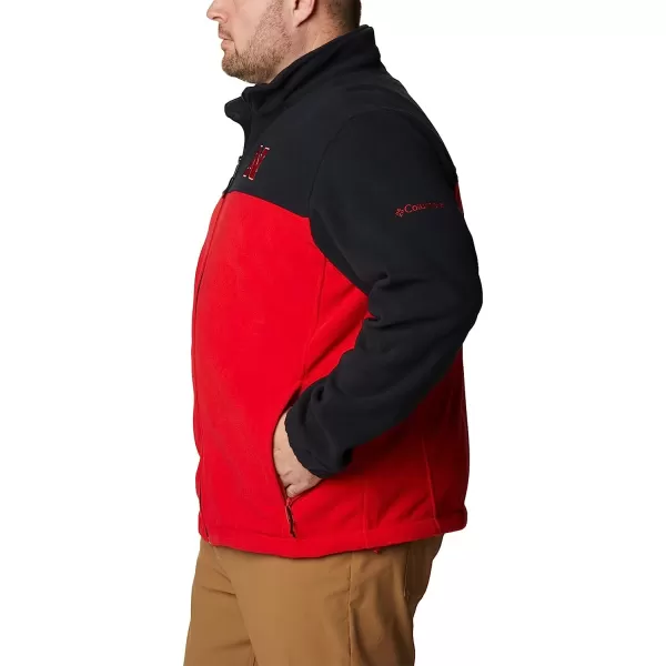 imageColumbia Mens CLG Flanker Iii Fleece JacketNebraska Cornhuskers Neb  Black Bright Red