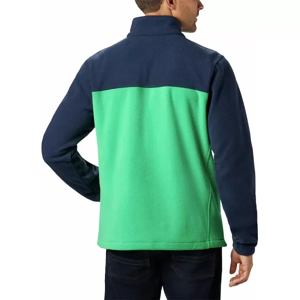 imageColumbia Mens CLG Flanker Iii Fleece JacketNotre Dame Fighting Irish Nd  Collegiate Navy Fuse Green