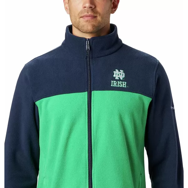 imageColumbia Mens CLG Flanker Iii Fleece JacketNotre Dame Fighting Irish Nd  Collegiate Navy Fuse Green