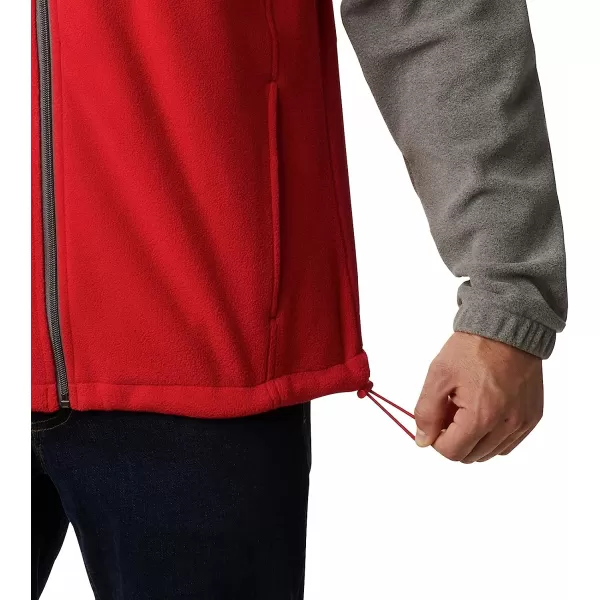 imageColumbia Mens CLG Flanker Iii Fleece JacketOhio State Buckeyes Os  Charcoal Intense Red