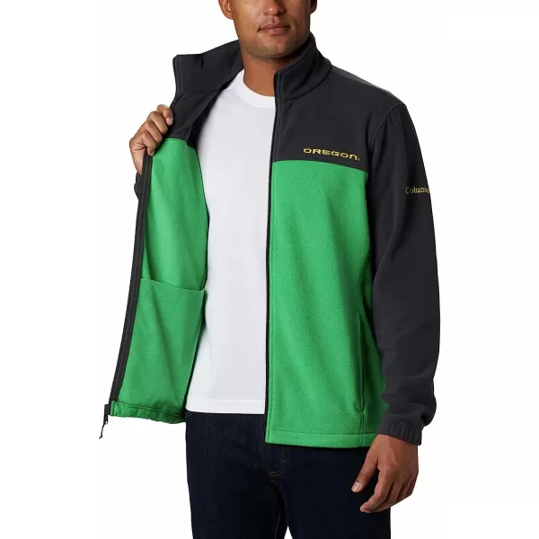 imageColumbia Mens CLG Flanker Iii Fleece JacketOregon Ducks Uo  Shark Fuse Green