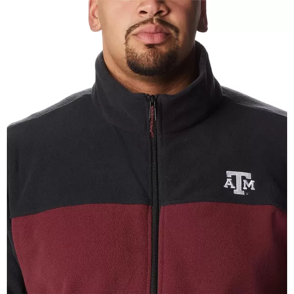 imageColumbia Mens CLG Flanker Iii Fleece JacketTexas AampM Aggies Tam  Black Deep Maroon