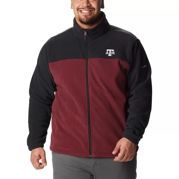 imageColumbia Mens CLG Flanker Iii Fleece JacketTexas AampM Aggies Tam  Black Deep Maroon