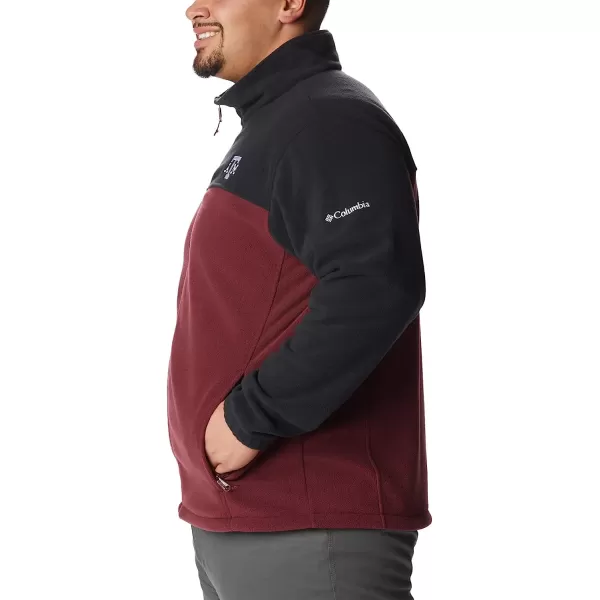 imageColumbia Mens CLG Flanker Iii Fleece JacketTexas AampM Aggies Tam  Black Deep Maroon
