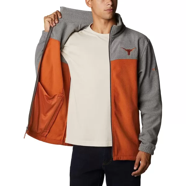 imageColumbia Mens CLG Flanker Iii Fleece JacketTexas Longhorns Tex  Charcoal Cedar