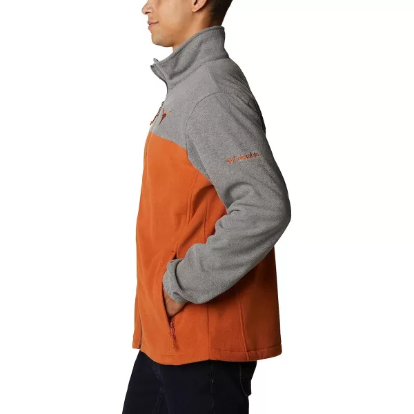 imageColumbia Mens CLG Flanker Iii Fleece JacketTexas Longhorns Tex  Charcoal Cedar
