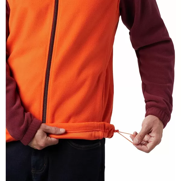 imageColumbia Mens CLG Flanker Iii Fleece JacketVirginia Tech Hokies Vt  Deep Maroon Tangy Orange