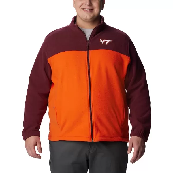 imageColumbia Mens CLG Flanker Iii Fleece JacketVirginia Tech Hokies Vt  Deep Maroon Tangy Orange