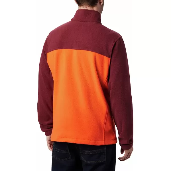 imageColumbia Mens CLG Flanker Iii Fleece JacketVirginia Tech Hokies Vt  Deep Maroon Tangy Orange