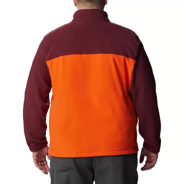 imageColumbia Mens CLG Flanker Iii Fleece JacketVirginia Tech Hokies Vt  Deep Maroon Tangy Orange