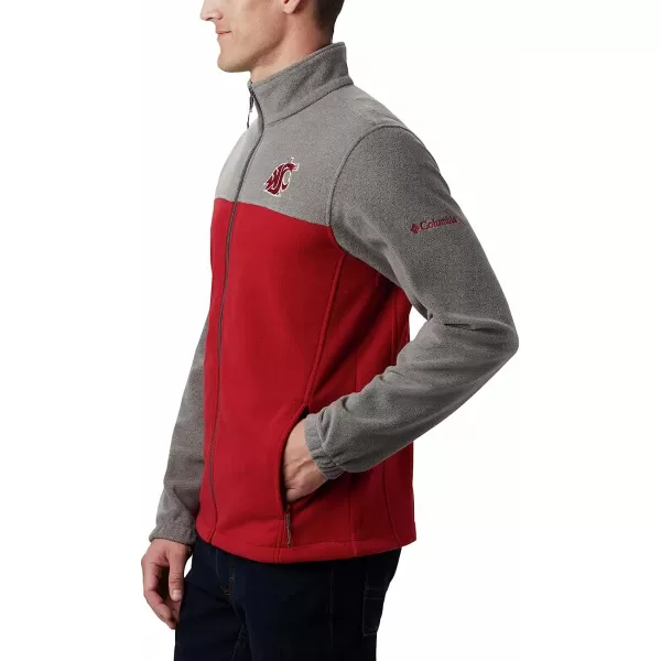 imageColumbia Mens CLG Flanker Iii Fleece JacketWashington State Cougars Waz  Charcoal Red Velvet