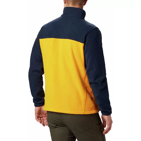 imageColumbia Mens CLG Flanker Iii Fleece JacketWest Virginia Mountaineers Wv  Collegiate Navy Mlb Gold
