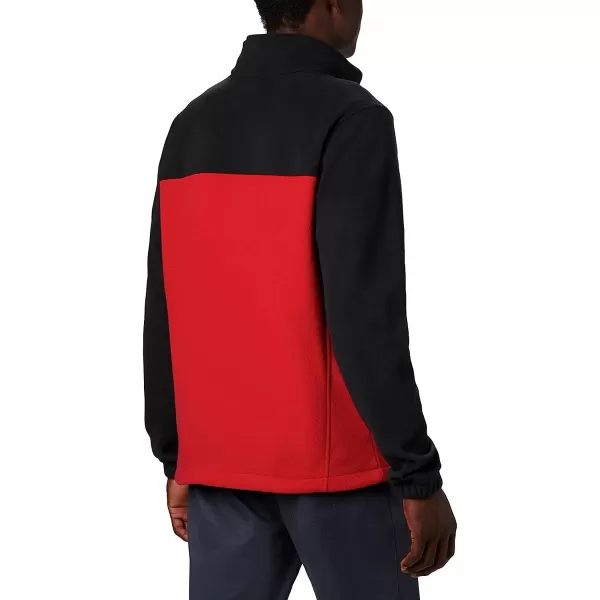 imageColumbia Mens CLG Flanker Iii Fleece JacketWisconsin Badgers Wis  Black Intense Red