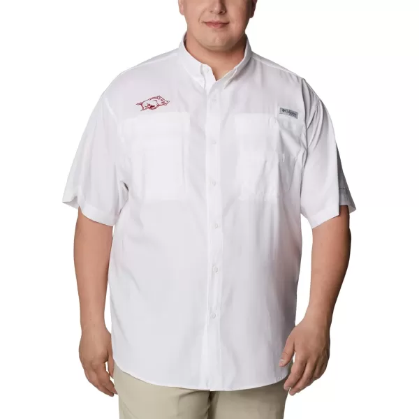 imageColumbia Mens CLG Tamiami Short Sleeve ShirtArkansas Razorbacks Ark  White