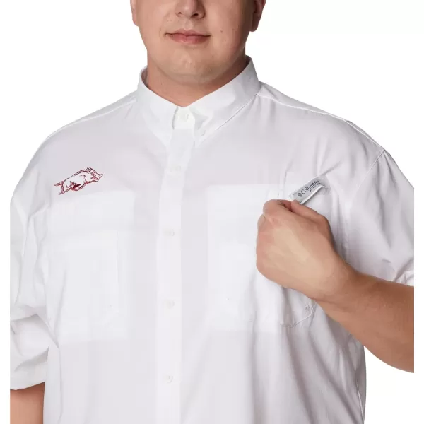 imageColumbia Mens CLG Tamiami Short Sleeve ShirtArkansas Razorbacks Ark  White