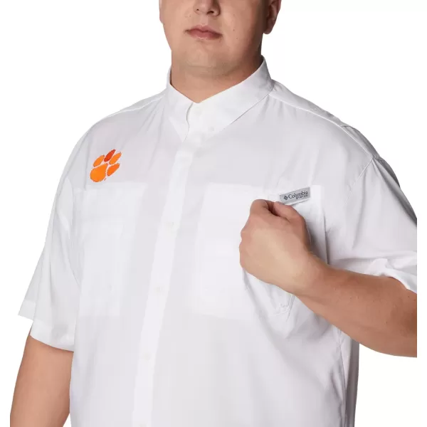 imageColumbia Mens CLG Tamiami Short Sleeve ShirtClemson Tigers Cle  White