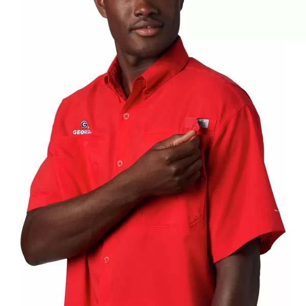imageColumbia Mens CLG Tamiami Short Sleeve ShirtGeorgia Bulldogs Uga  Bright Red