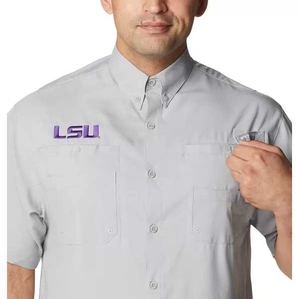 imageColumbia Mens CLG Tamiami Short Sleeve ShirtLSU Tigers Lsu  Columbia Grey